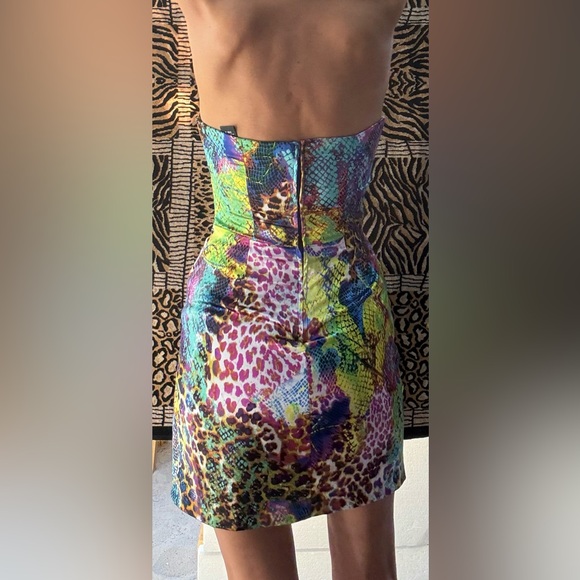 Teeze Me Leopard Strapless & Mini Dresses Sheer Multicolor (5) - Picture 4 of 10